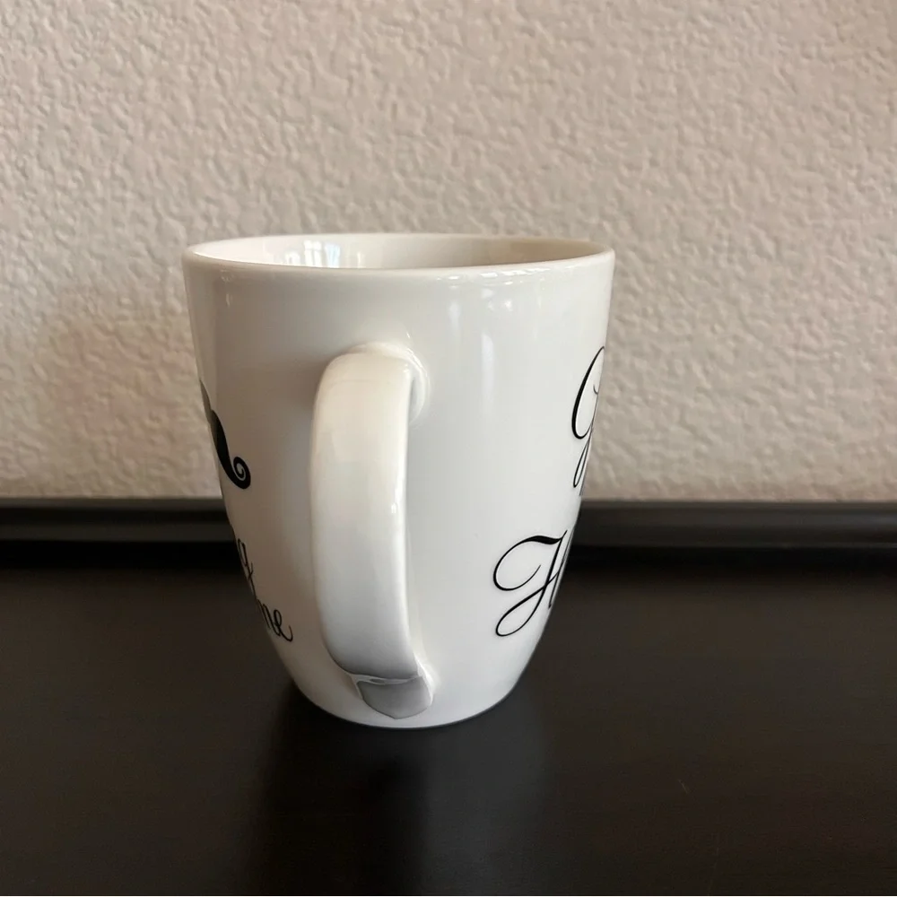 Pfaltzgraff “Good Morning Handsome” Mug Mustache Coffee Cup White Ceramic